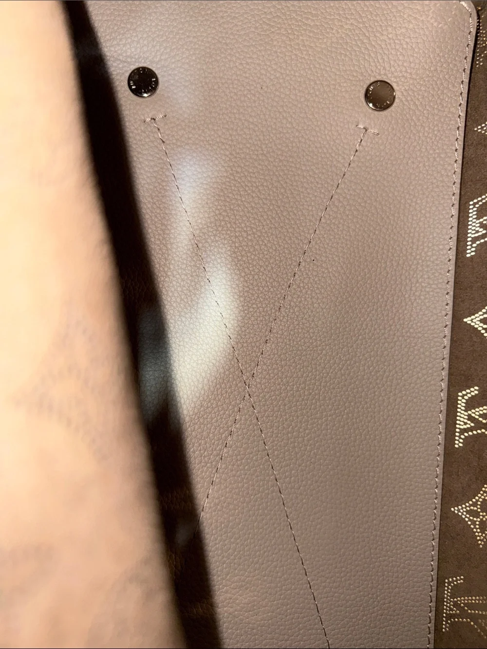 Louis Vuitton Taupe Monogram Braided-Handle Shoulder Bag